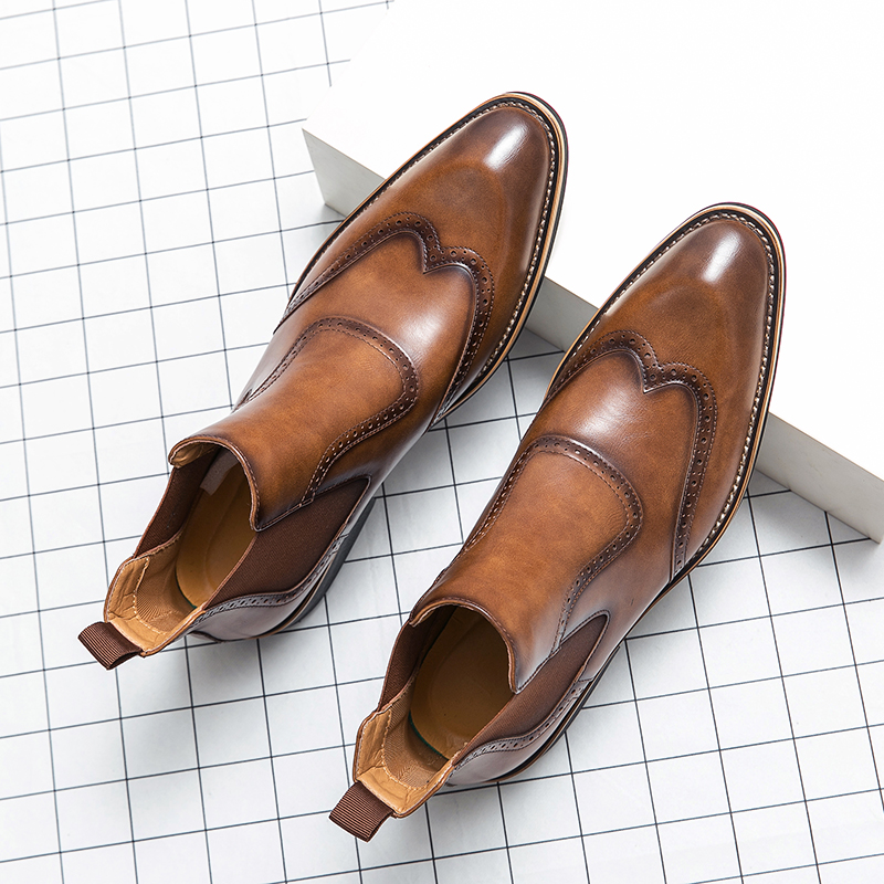Men Formal Wear With Boots - 영국 스타일 남성 패션 첼시 부츠,