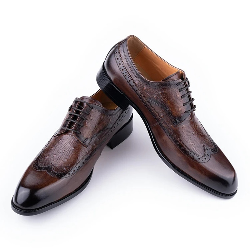 Formal Men Daily Wear Footwear - 남성용 소가죽 가죽 신발 레이스업 비즈니스