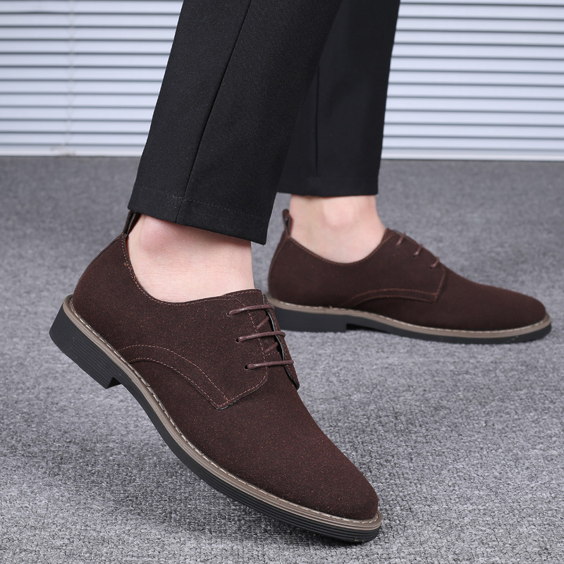Formal Men Daily Wear Footwear - 남성용 네이비 블루 스웨이드 가죽 옥스퍼드