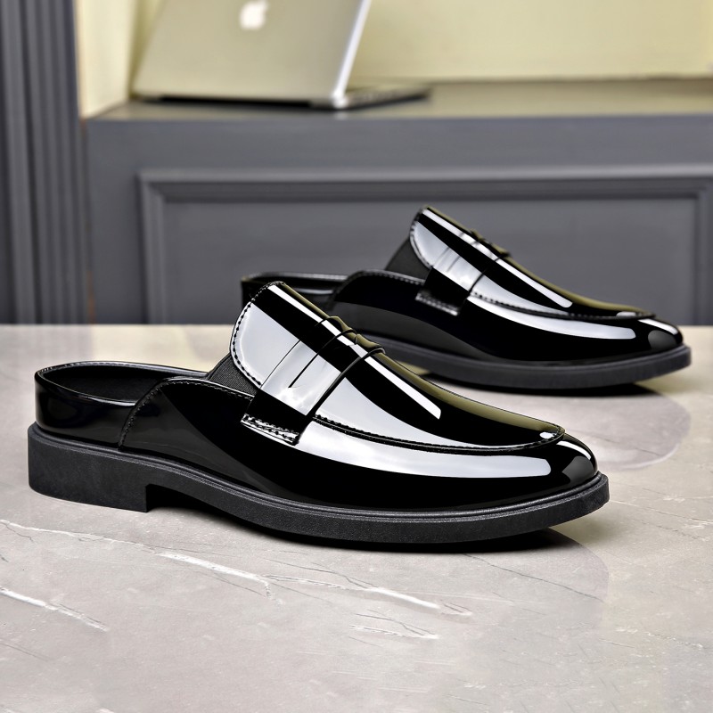 남성용 검은색 특수 가죽 소재의 뮬, 술 장식, 슬립온 - Formal Men Daily Wear Footwear 리뷰 및 가격