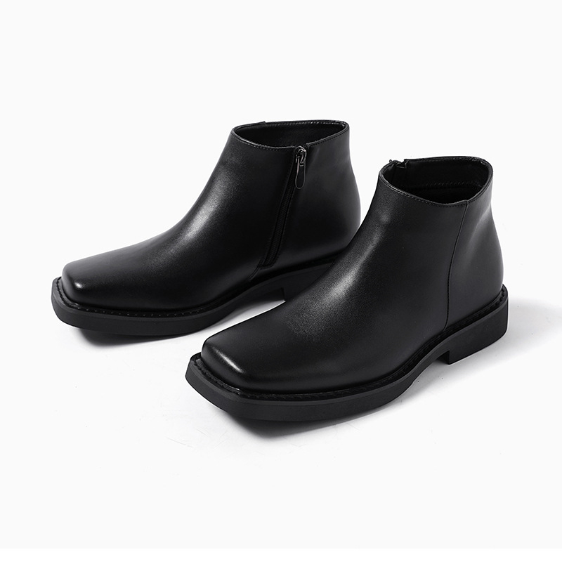 럭셔리 패션 블랙 남성 캐주얼 가죽 신발 가을 겨울 드 - Men Formal Wear With Boots 리뷰 및 가격