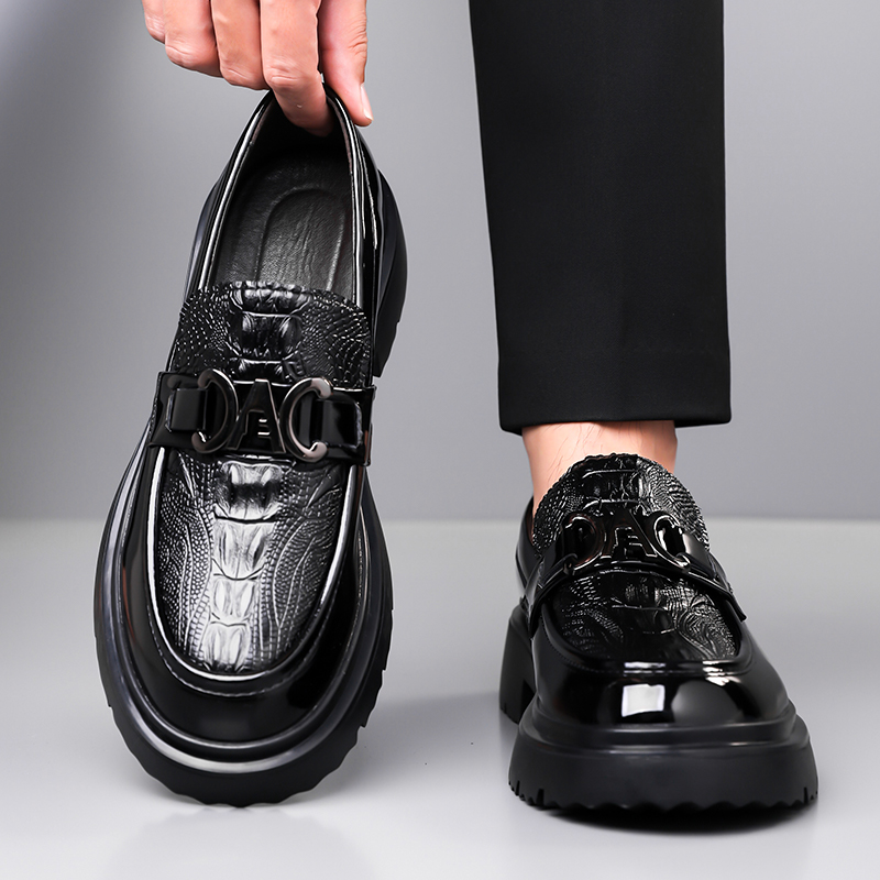 남성 가죽 신발 봄 브리티시 스타일 두꺼운 밑창 캐주얼 - Formal Men Daily Wear Footwear 리뷰 및 가격