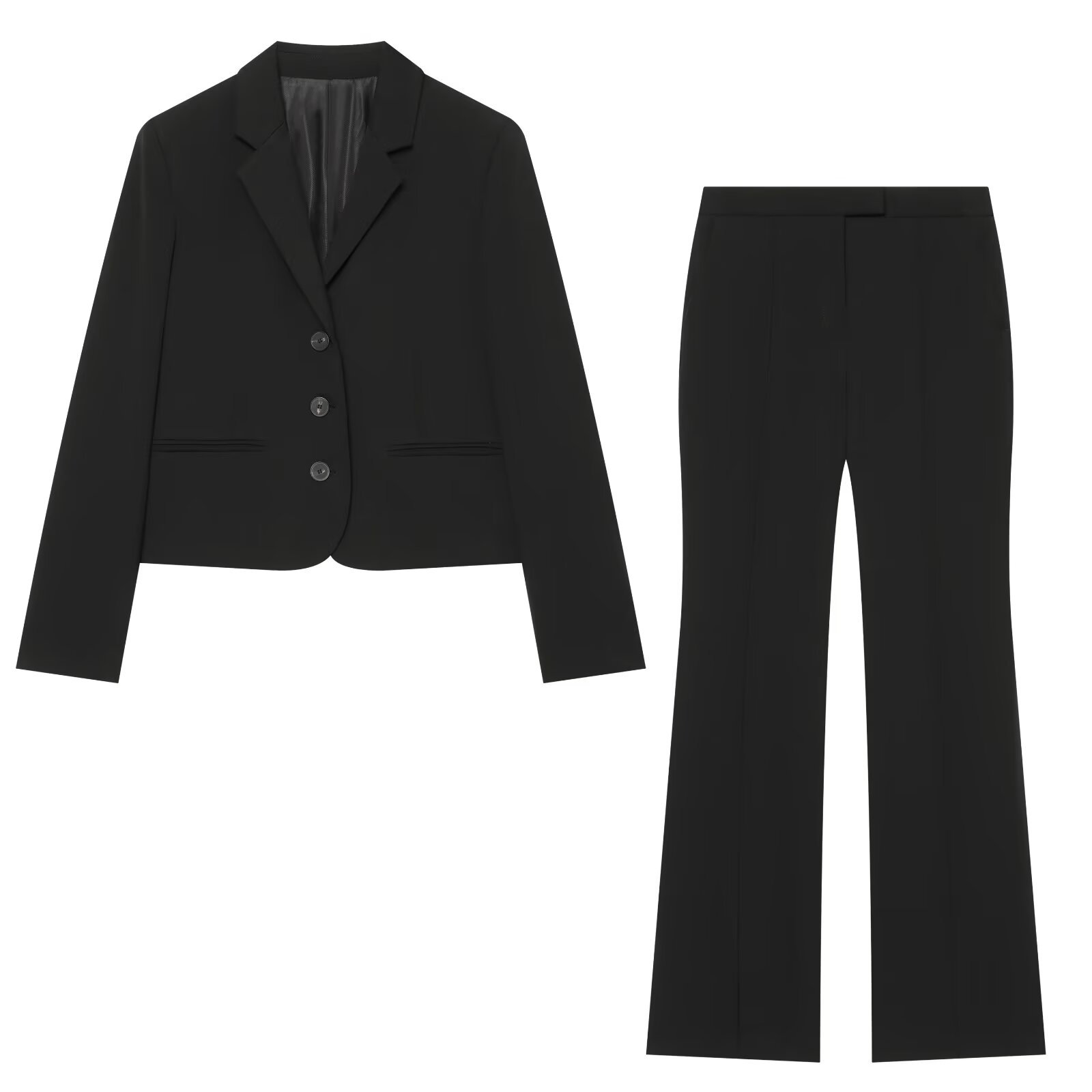 여성용 포멀 블랙 수트 2피스 세트 슬림 블레이저 재킷 - Men Formal Wear All Black 리뷰 및 가격