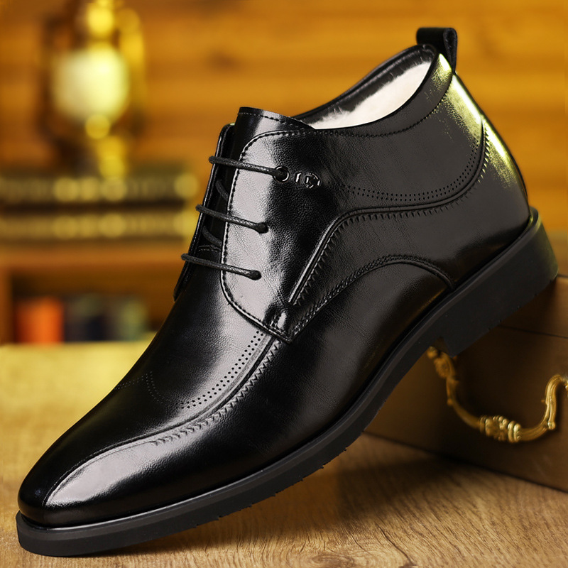 남성용 벨벳 가죽 신발, 두꺼운 비즈니스 포멀웨어, 중 - Men Formal Wear With Boots 리뷰 및 가격