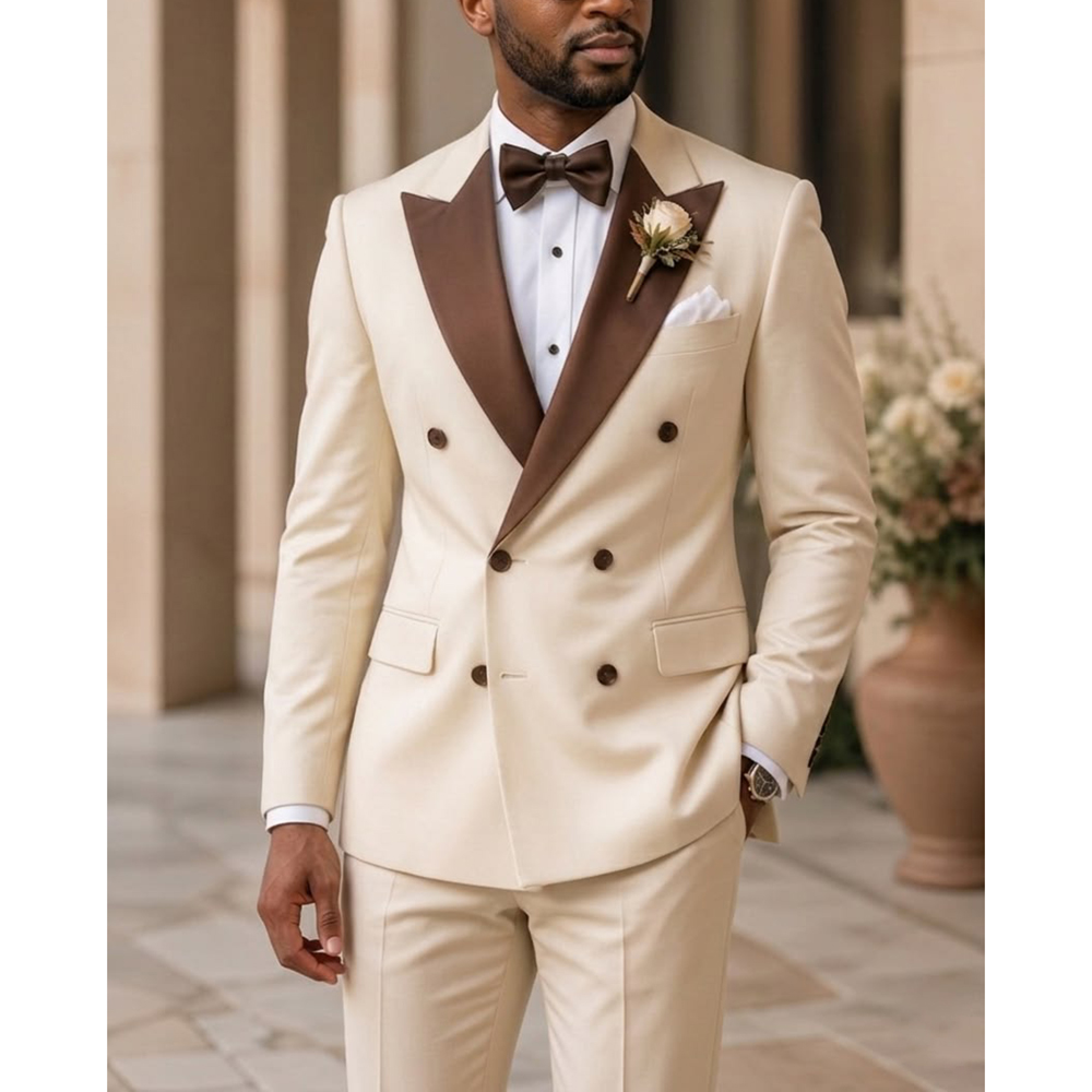 남성 더블 브레스티드 턱시도 수트 패션 피크 라펠 웨어 - Men Formal Wear Modern 리뷰 및 가격